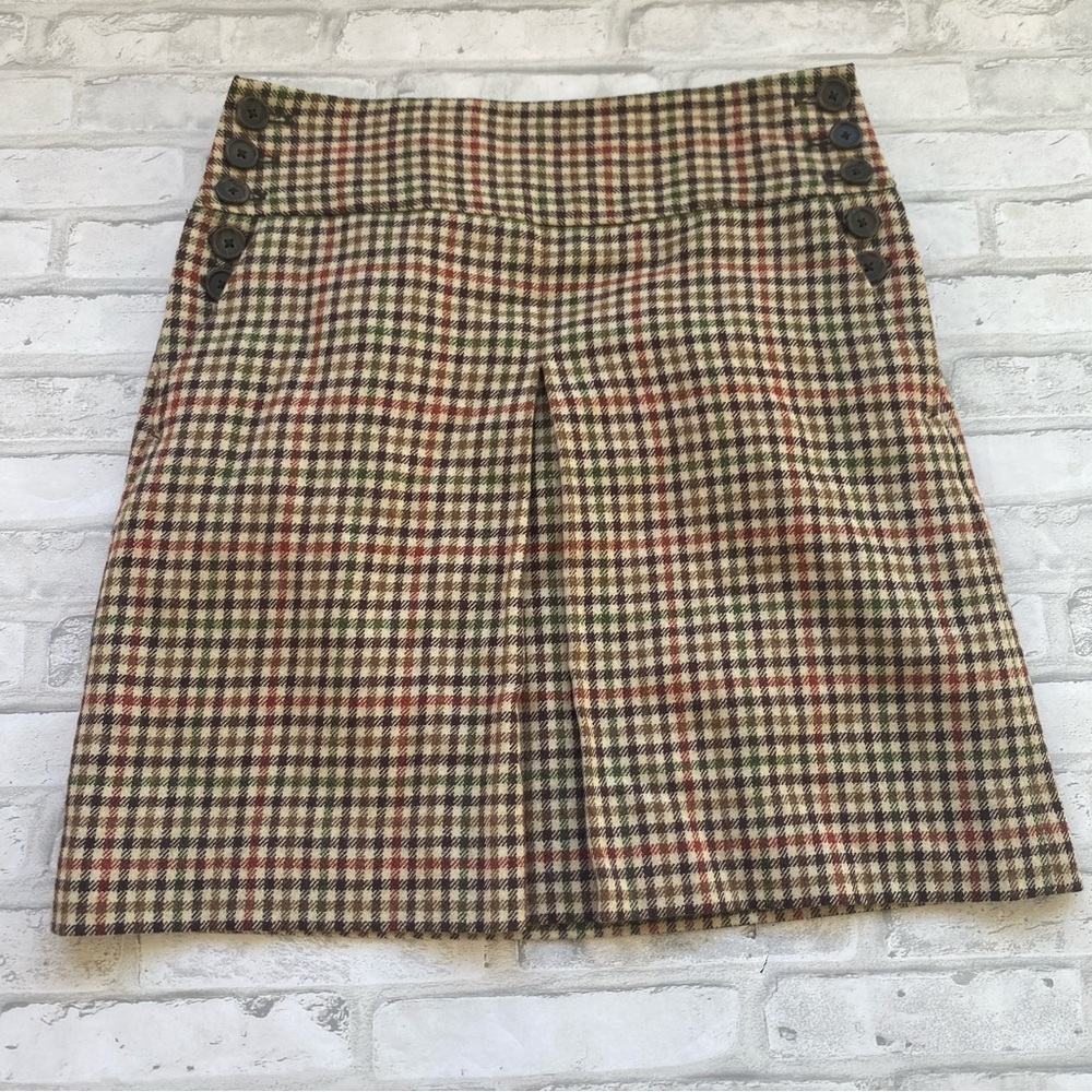 J. Crew Wool Houndstooth Skirt - size 2
